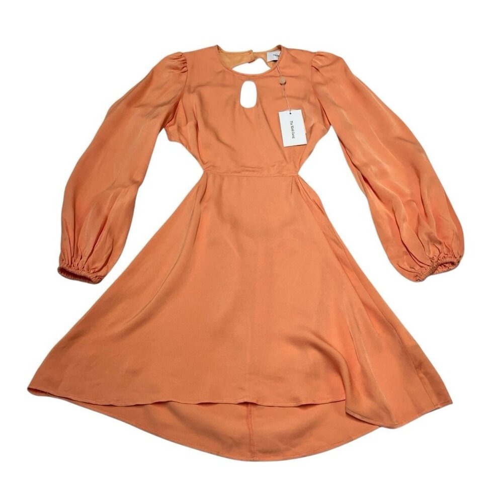The Wolf Gang Mini Dress Levisa Key Hole Open Back Flare Skirt Size XXS Event